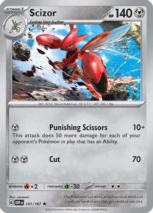 Scizor (141) [SV03 Obsidian Flames] Holofoil - Rare