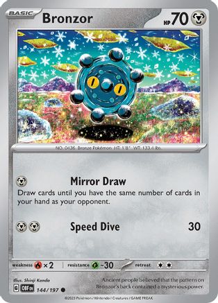 Bronzor (144) [SV03 Obsidian Flames] Reverse Holofoil - Common