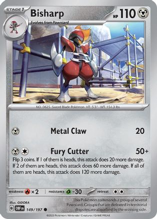 Bisharp (149) [SV03 Obsidian Flames] Reverse Holofoil - Common