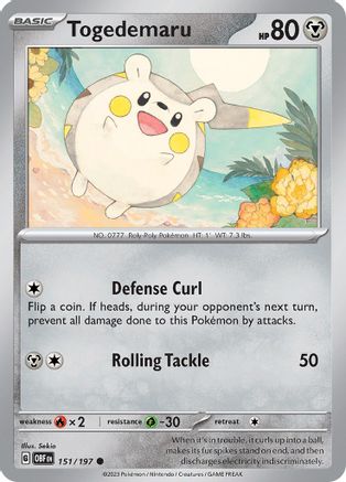Togedemaru (151) [SV03 Obsidian Flames] Normal - Common