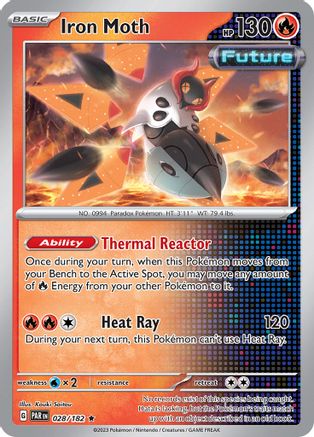 Iron Moth (028/182) [SV04 Paradox Rift] Holofoil - Rare
