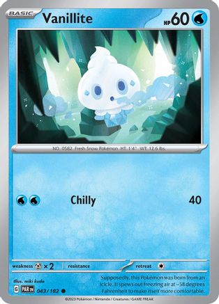 Vanillite (043) [SV04 Paradox Rift] Reverse Holofoil - Common