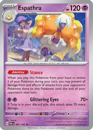 Espathra (081/182) [SV04 Paradox Rift] Holofoil - Rare
