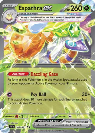 Espathra ex (006/091) [SV Paldean Fates] Holofoil - Double Rare