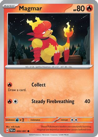 Magmar (009) [SV Paldean Fates] Reverse Holofoil - Common