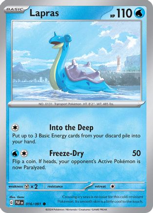 Lapras (016) [SV Paldean Fates] Reverse Holofoil - Common