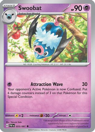 Swoobat (033) [SV Paldean Fates] Normal - Uncommon
