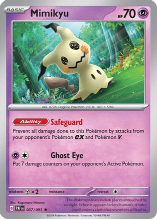 Mimikyu (037/091) [SV Paldean Fates] Reverse Holofoil - Rare
