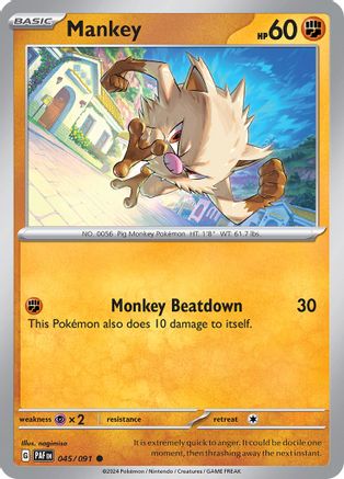 Mankey (045/091) [SV Paldean Fates] Normal - Common