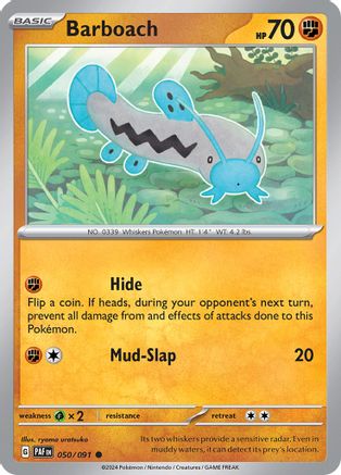 Barboach (050) [SV Paldean Fates] Reverse Holofoil - Common