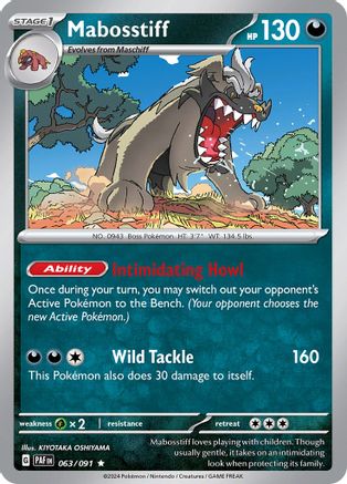 Mabosstiff (063/091) [SV Paldean Fates] Reverse Holofoil - Rare