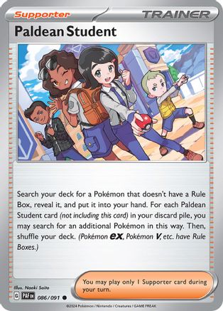 Paldean Student (086/091) [SV Paldean Fates] Reverse Holofoil - Common