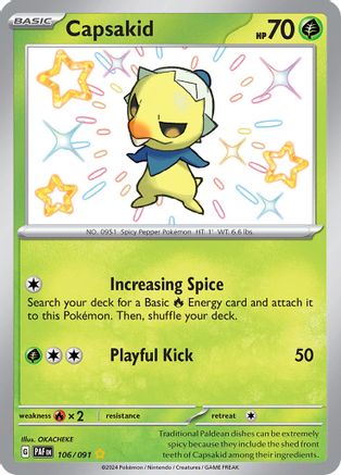 Capsakid (106) [SV Paldean Fates] Holofoil - Shiny Rare