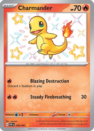 Charmander (109/091) [SV Paldean Fates] Holofoil - Shiny Rare