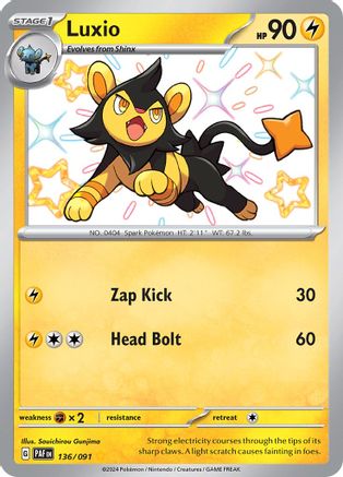Luxio (136) [SV Paldean Fates] Holofoil - Shiny Rare