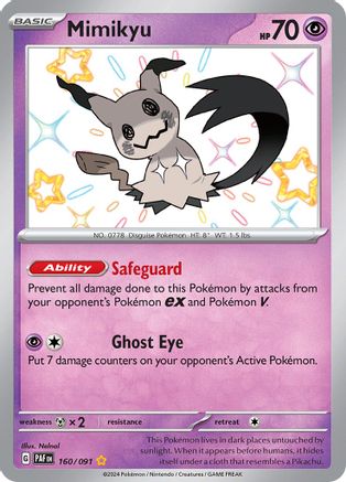 Mimikyu (160/091) [SV Paldean Fates] Holofoil - Shiny Rare