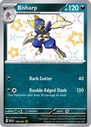 Bisharp (186) [SV Paldean Fates] Holofoil - Shiny Rare