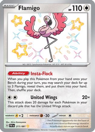 Flamigo (211) [SV Paldean Fates] Holofoil - Shiny Rare