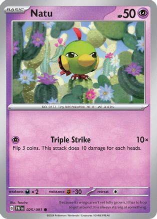 Natu (025/091) [SV Paldean Fates] Normal - Common