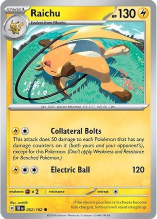 Raichu (052) [SV05 Temporal Forces] Normal - Common