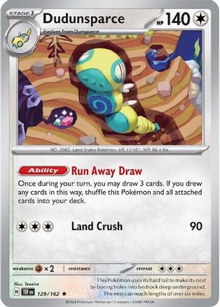 Dudunsparce (129) [SV05 Temporal Forces] Reverse Holofoil - Rare