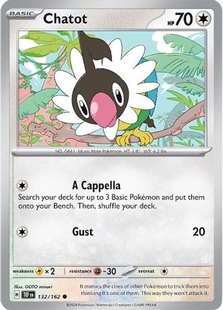 Chatot (132/162) [SV05 Temporal Forces] Reverse Holofoil - Common