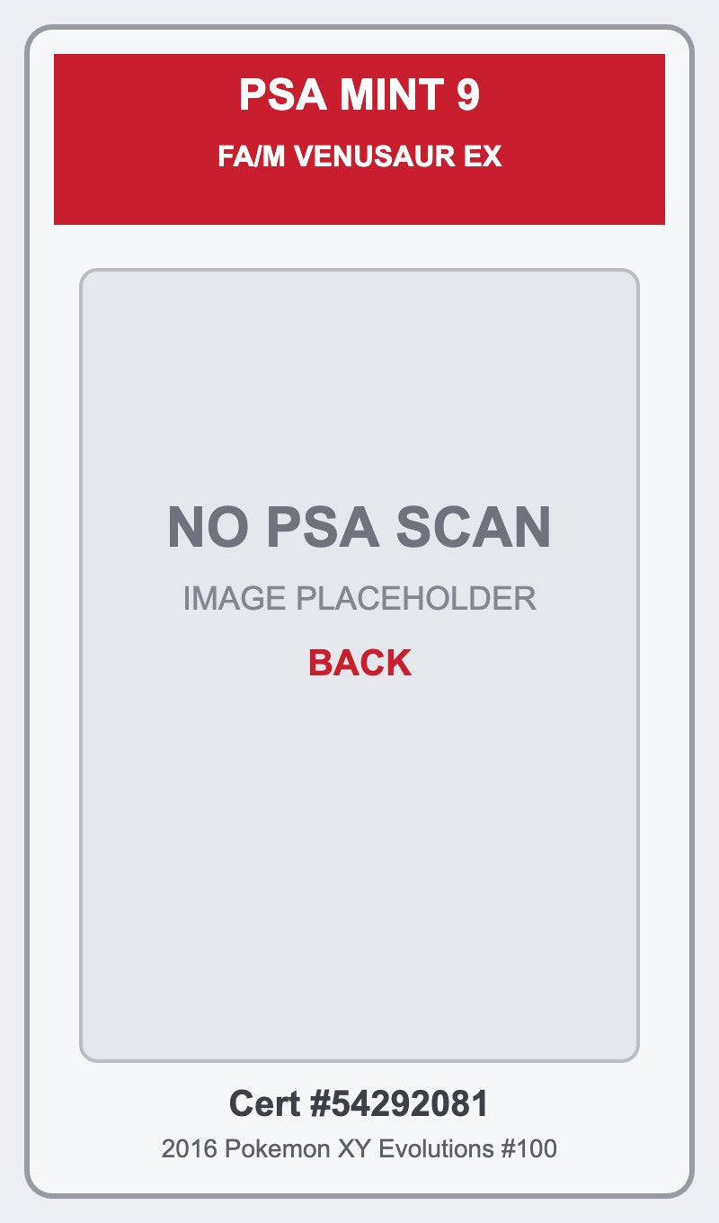 Placeholder - no PSA scan - back - Cert 54292081