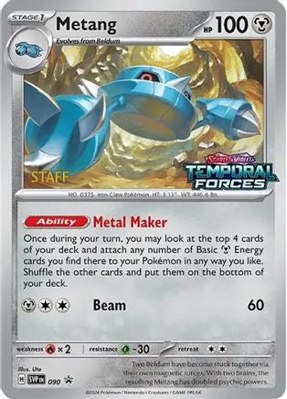Metang (Prerelease) [Staff] (090) [SV Scarlet & Violet Promo Cards] Holofoil - Promo