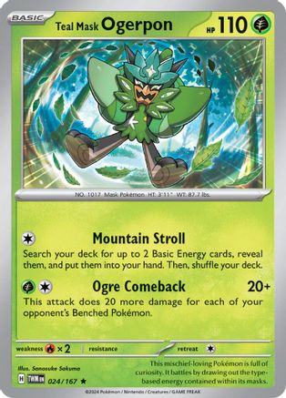 Teal Mask Ogerpon (024) [SV06 Twilight Masquerade] Reverse Holofoil - Rare