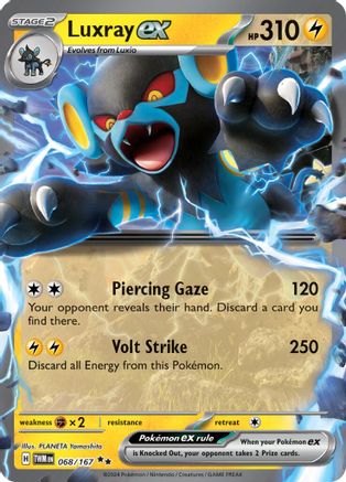 Luxray ex (068/167) [SV06 Twilight Masquerade] Holofoil - Double Rare