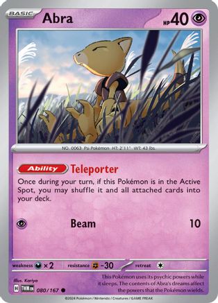 Abra (080) [SV06 Twilight Masquerade] Reverse Holofoil - Common
