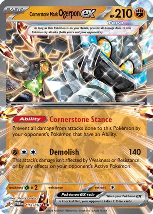 Cornerstone Mask Ogerpon ex (112/167) [SV06 Twilight Masquerade] Holofoil - Double Rare