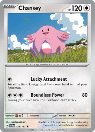 Chansey (133/167) [SV06 Twilight Masquerade] Reverse Holofoil - Common