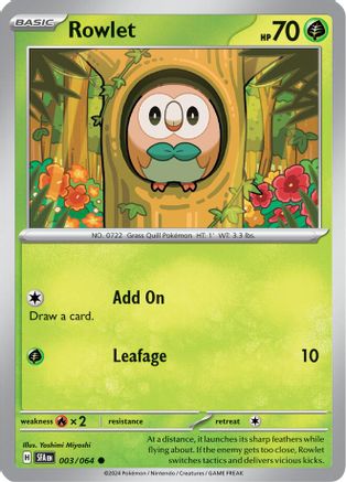 Rowlet (003) [SV Shrouded Fable] Reverse Holofoil - Common