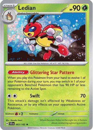 Ledian (003/142) [SV07 Stellar Crown] Reverse Holofoil - Rare