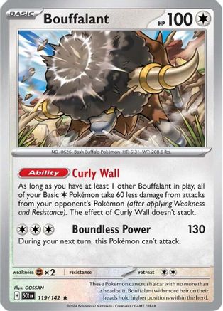 Bouffalant (119) [SV07 Stellar Crown] Reverse Holofoil - Rare