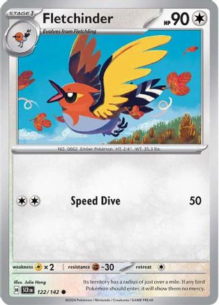 Fletchinder (122) [SV07 Stellar Crown] Reverse Holofoil - Common