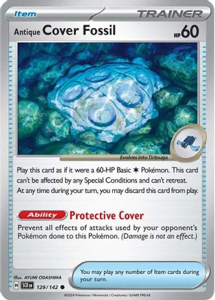 Antique Cover Fossil (129) [SV07 Stellar Crown] Reverse Holofoil - Common