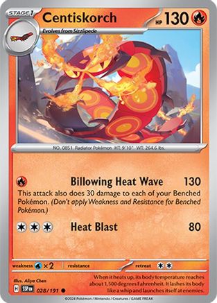 Centiskorch (028) [SV08 Surging Sparks] Normal - Common