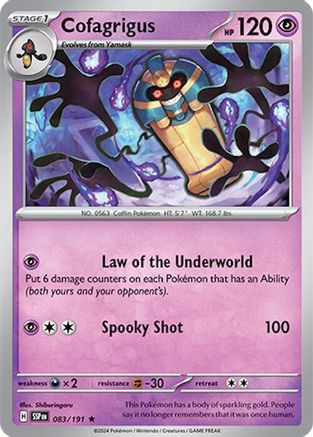 Cofagrigus (083) [SV08 Surging Sparks] Reverse Holofoil - Rare
