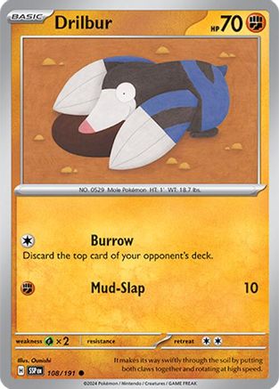 Drilbur (108) [SV08 Surging Sparks] Reverse Holofoil - Common