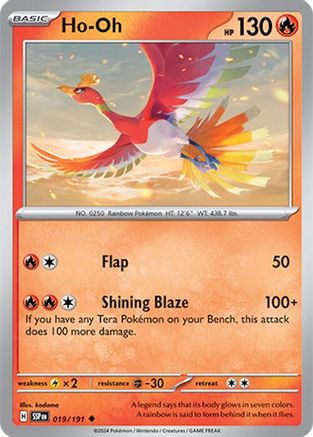 Ho-Oh (019) [SV08 Surging Sparks] Reverse Holofoil - Uncommon