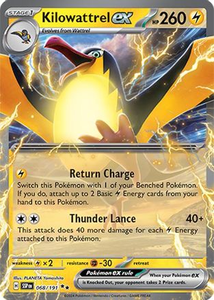 Kilowattrel ex (068) [SV08 Surging Sparks] Holofoil - Double Rare