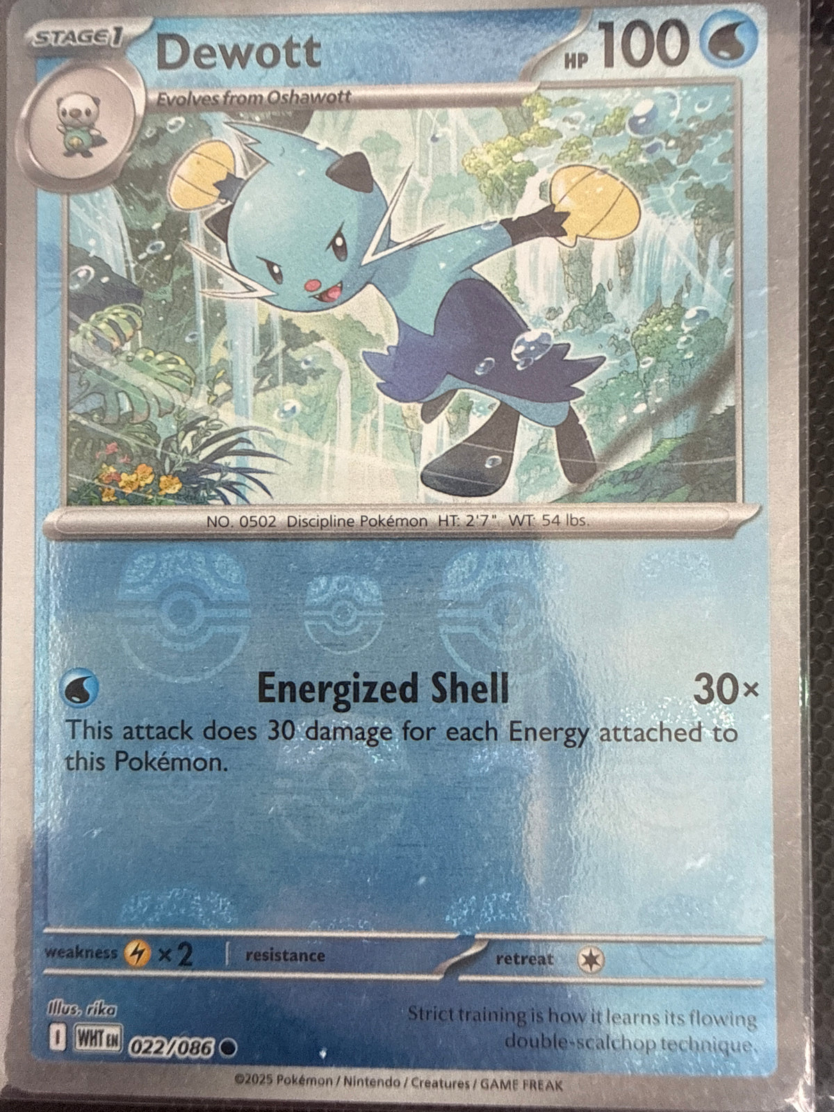 Dewott (Master Ball Pattern) (022) [SV White Flare] Holofoil - Common