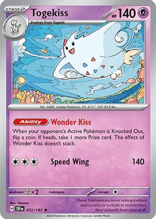 Togekiss (072) [SV08 Surging Sparks] Reverse Holofoil - Rare