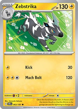 Zebstrika (063) [SV08 Surging Sparks] Reverse Holofoil - Common