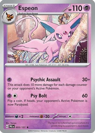 Espeon (033) [SV Prismatic Evolutions] Reverse Holofoil - Rare