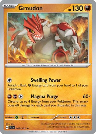 Groudon (049) [SV Prismatic Evolutions] Holofoil - Rare