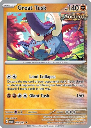 Great Tusk (055) [SV Prismatic Evolutions] Normal - Uncommon