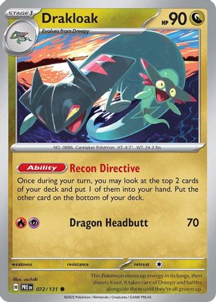 Drakloak (072) [SV Prismatic Evolutions] Reverse Holofoil - Common